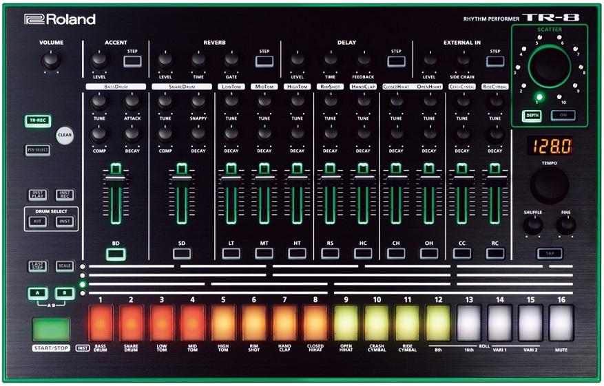 Photo : Roland   TR   8  avec Pack 707
