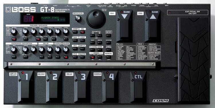Photo : Boss      GT     8 Multi effet pedalier guitare