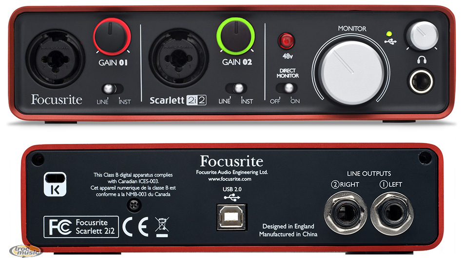 Photo : Focusrite Scarlett 2i2 24 bit 96 kHz