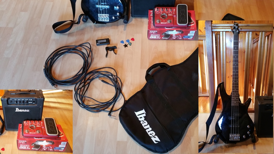 Photo : Ibanez    IJSR   190 + Ampli Pedalier Access