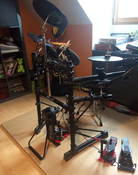 Photo annonce ROLAND    TD3    + Double pedale DW5000