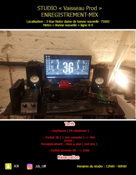 Photo : STUDIO ENREGISTREMENT JCB