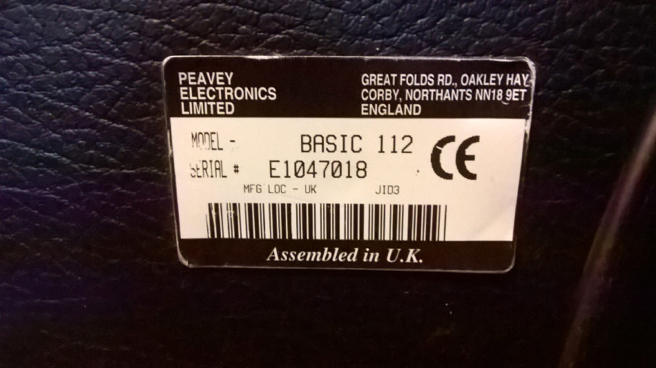 Photo : Peavey        Basic 112