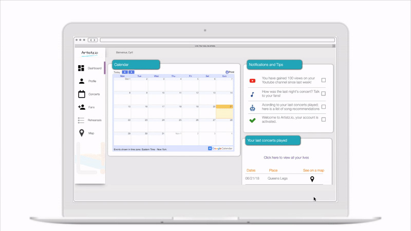 Photo : Artistz plateforme en ligne de concerts
