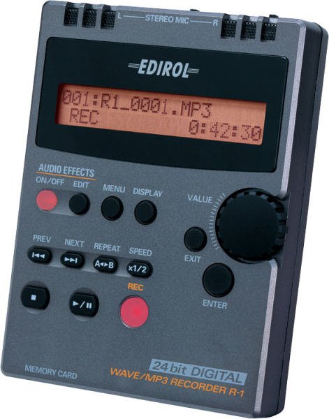 Photo : Roland     R     1 Edirol Enregistreur vocal