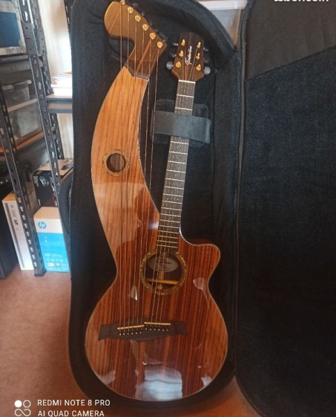 Photo : Guitare       harpe timberline T70HGc e